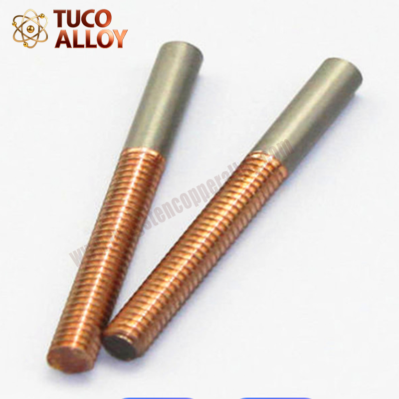 Tungsten Copper Threaded Electrode Rod