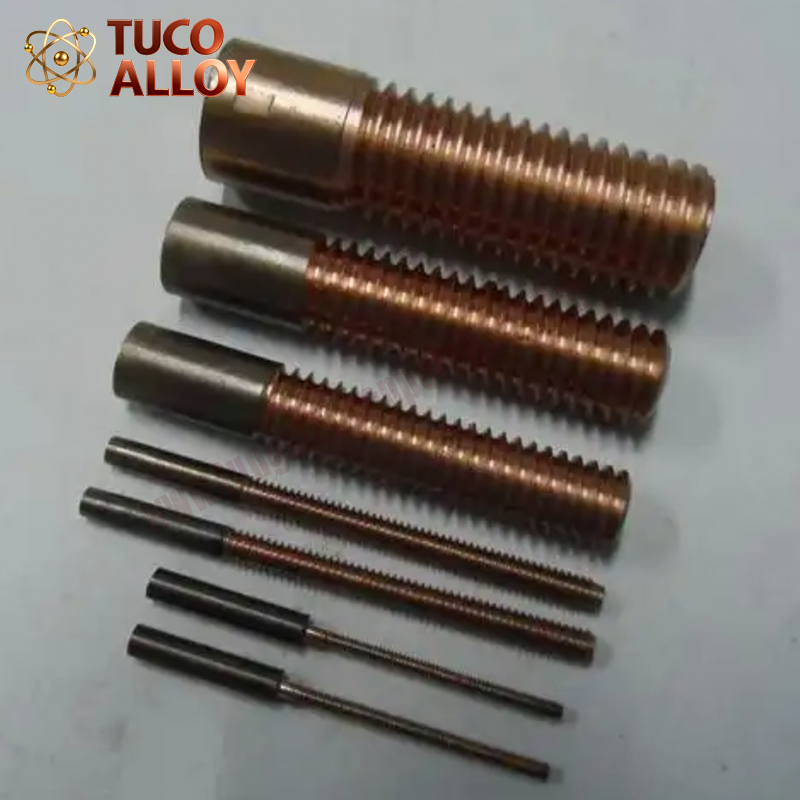 Tungsten Copper Threaded Electrode Rod